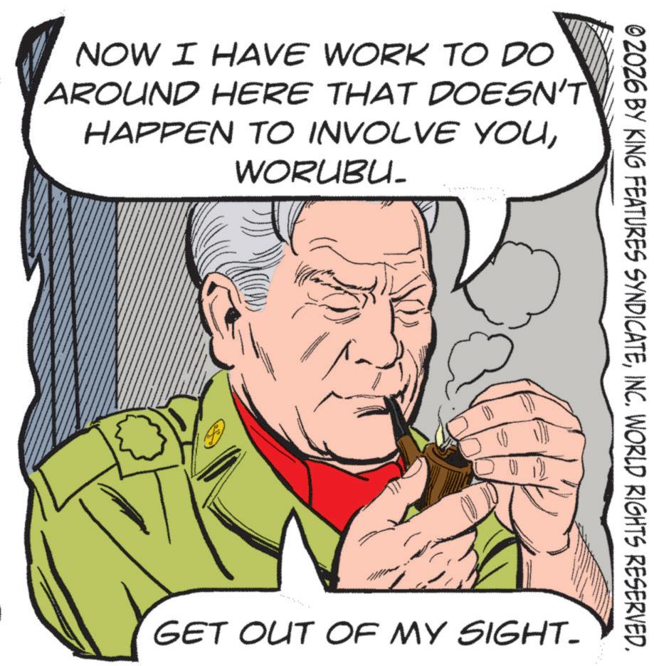 Animation OCR: NOW I HAVE WORK TO DO AROUND HERE THAT DOESN'T HAPPEN TO INVOLVE YOUWORUBU- 02026 BY KING FEATURES SYNDICATEINC. WORLD RIGHTS RESERVED. GET OUT OF MY SIGHT. NOW I HAVE WORK TO DO AROUND HERE THAT DOESN'T HAPPEN TO INVOLVE YOUWORUBU- 02026 BY KING FEATURES SYNDICATEINC . WORLD RIGHTS RESERVED . GET OUT OF MY SIGHT .