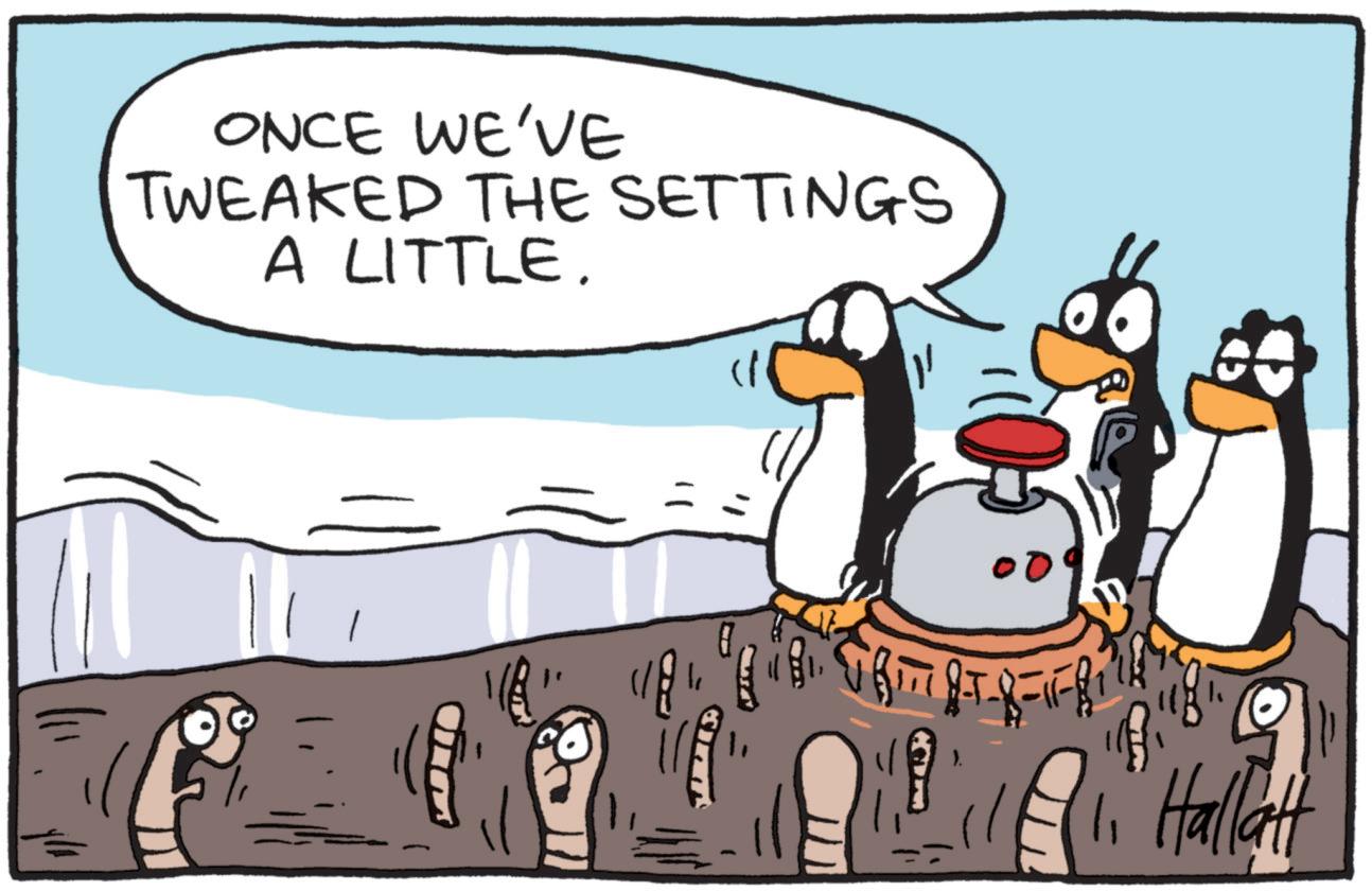 Penguin OCR: ONCE WE'VE TWEAKED THE SETTINGS A LITTLE. ” 1Hallatt ONCE WE'VE TWEAKED THE SETTINGS A LITTLE . ” 1