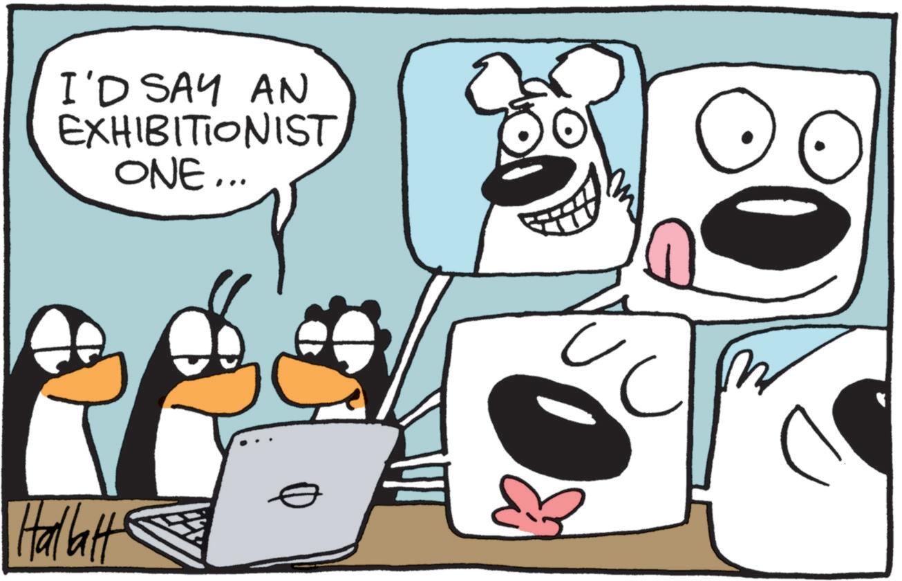 Comics OCR: I'D SAY AN EXHIBITIONIST ONE... Hallatt C I'D SAY AN EXHIBITIONIST ONE ... Hallatt C