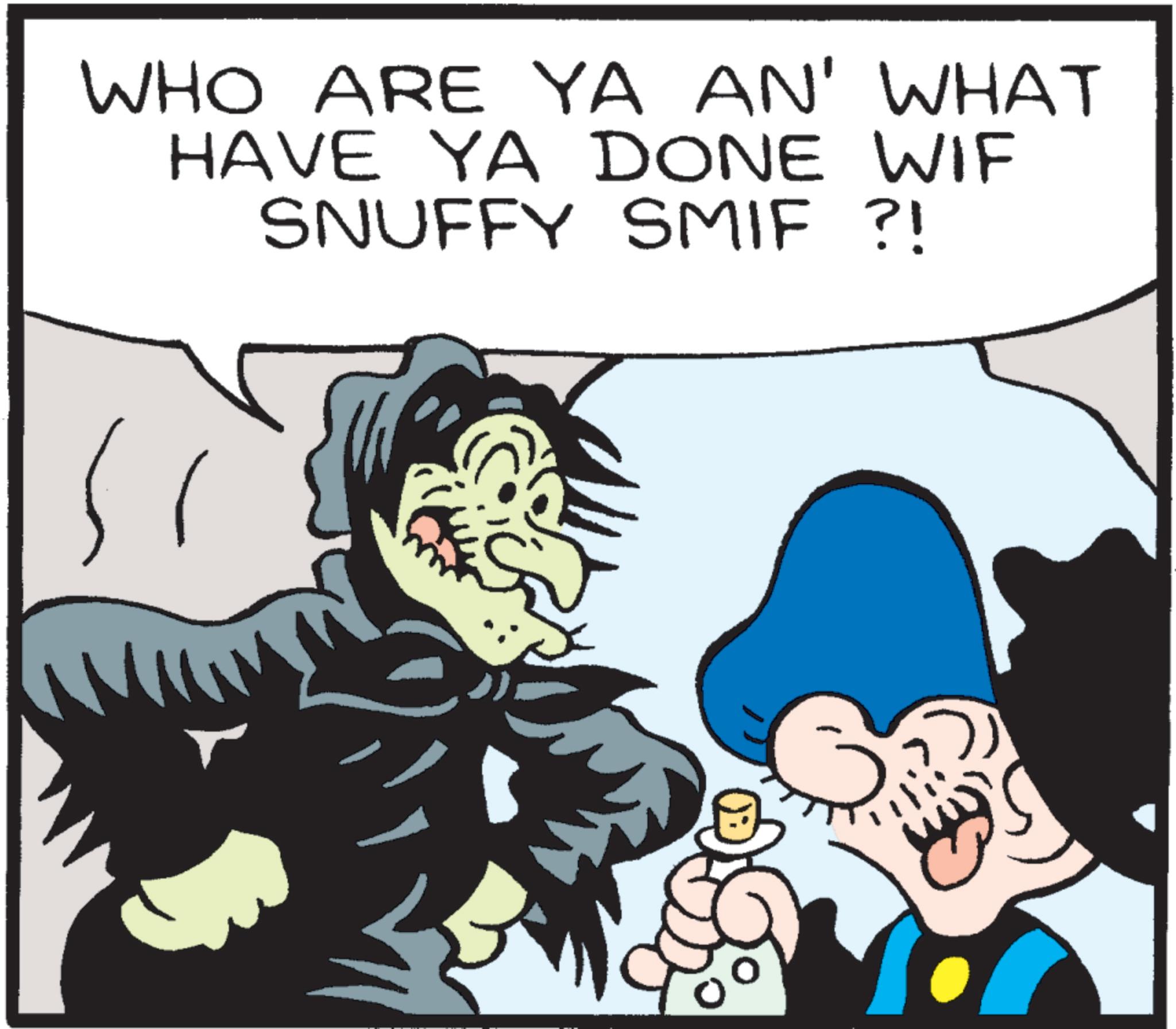 Gesture OCR: WHO ARE YA AN' WHAT HAVE YA DONE WIF SNUFFY SMIF ?! WHO ARE YA AN ' WHAT HAVE YA DONE WIF SNUFFY SMIF ? !