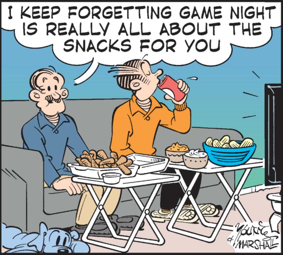Food group OCR: I KEEP FORGETTING GAME NIGHT IS REALLY ALL ABOUT THE SNACKS FOR YOU d YOUNG MARSHAL I KEEP FORGETTING GAME NIGHT IS REALLY ALL ABOUT THE SNACKS FOR YOU d YOUNG MARSHAL