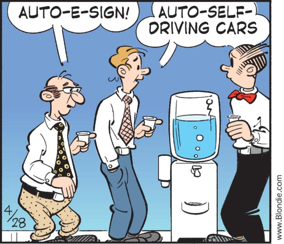 Clip art OCR: 4/28 AUTO-E-SIGN! AUTO-SELF- DRIVING CARS ED www.Blondie.com 4/28 AUTO - E - SIGN ! AUTO - SELF- DRIVING CARS ED www.Blondie.com