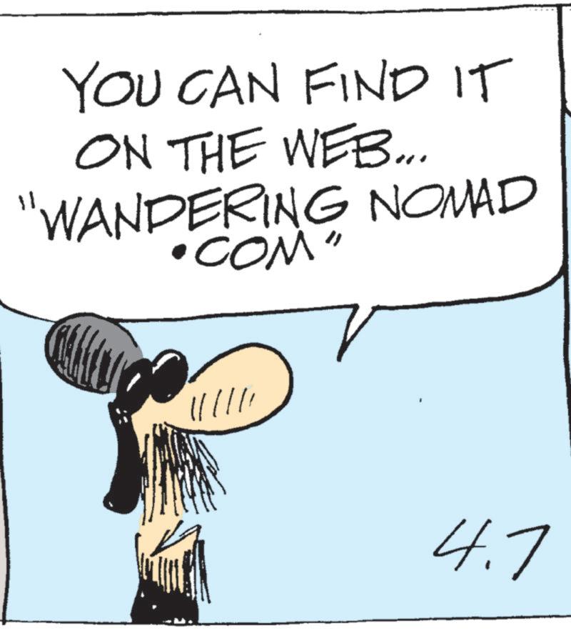 Fiction OCR: YOU CAN FIND IT ON THE WEB... "WANDERING NOMAD •COM ! !!!! 4.7 YOU CAN FIND IT ON THE WEB ... " WANDERING NOMAD • COM ! !!!! 4.7