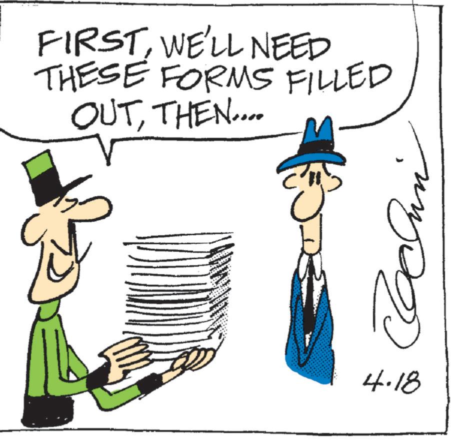 Sketch OCR: FIRSTWE'LL NEED THESE FORMS FILLED OUTTHEN.... 4.18 FIRSTWE'LL NEED THESE FORMS FILLED OUTTHEN .... 4.18