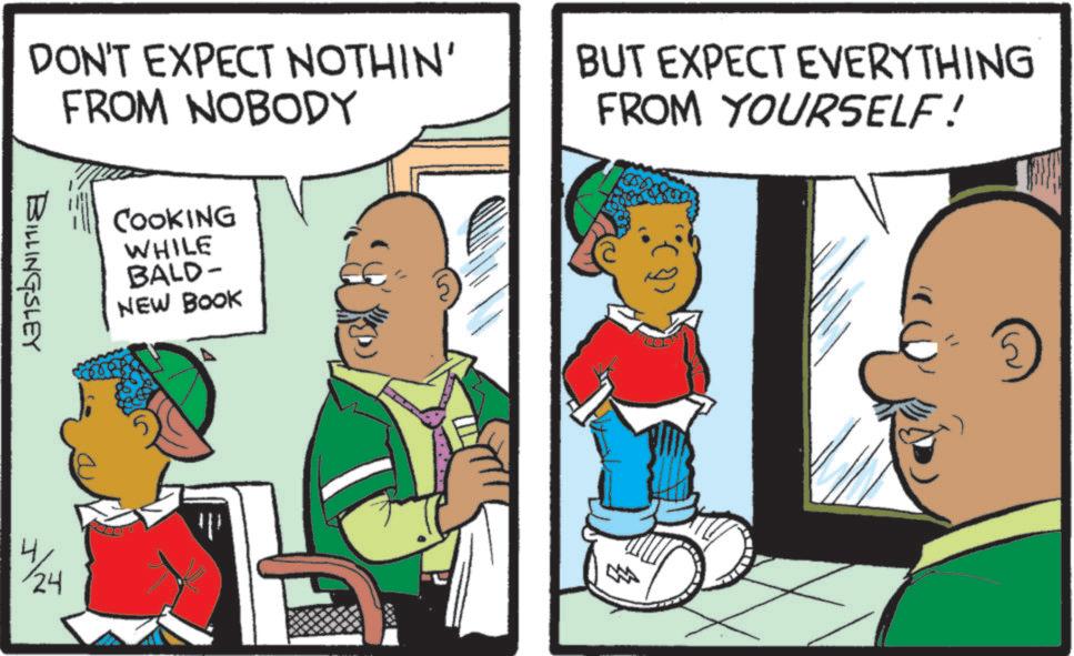 Fiction OCR: DON'T EXPECT NOTHIN' FROM NOBODY BUT EXPECT EVERYTHING FROM YOURSELF! BILLINGSLEY COOKING WHILE BALD- NEW BOOK ? 4/24 M DON'T EXPECT NOTHIN ' FROM NOBODY BUT EXPECT EVERYTHING FROM YOURSELF ! BILLINGSLEY COOKING WHILE BALD- NEW BOOK ? 4/24 M