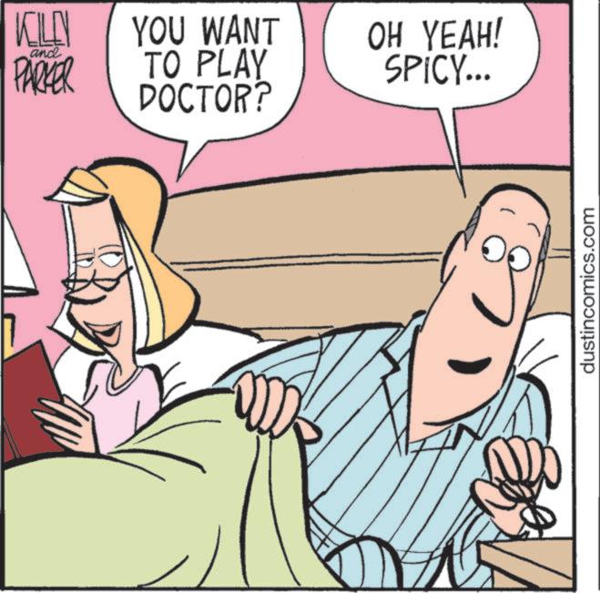 Animated cartoon OCR: KILN PARKER and YOU WANT TO PLAY DOCTOR? OH YEAH! SPICY... dustincomics.com KILN PARKER and YOU WANT TO PLAY DOCTOR ? OH YEAH ! SPICY ... dustincomics.com
