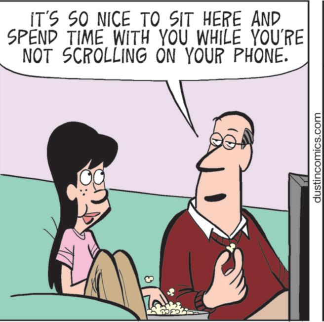 Animation OCR: IT'S SO NICE TO SIT HERE AND SPEND TIME WITH YOU WHILE YOU'RE NOT SCROLLING ON YOUR PHONE. dustincomics.com IT'S SO NICE TO SIT HERE AND SPEND TIME WITH YOU WHILE YOU'RE NOT SCROLLING ON YOUR PHONE . dustincomics.com