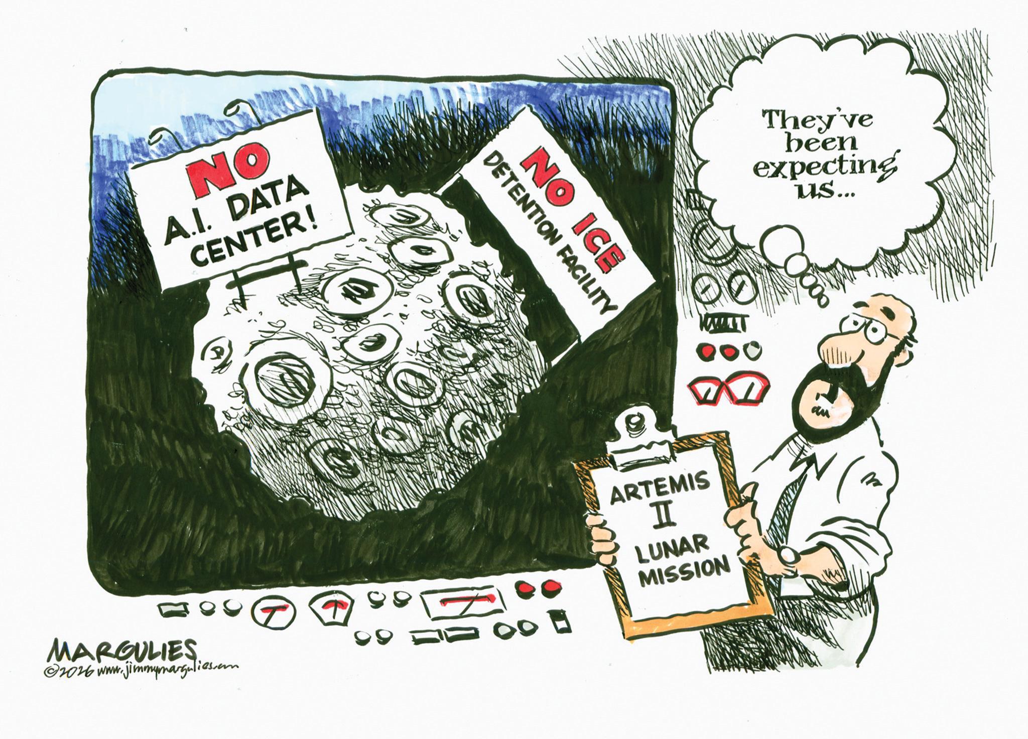 News OCR: alka NO A.I. DATA CENTER! DETENTION FACILITY NO ICE MARGULIES ©2016 www.jimmymargulies.com 100 They've been expecting us... ARTEMIS II LUNAR MISSION ? alka NO A.I. DATA CENTER ! DETENTION FACILITY NO ICE MARGULIES © 2016 www.jimmymargulies.com 100 They've been expecting us ... ARTEMIS II LUNAR MISSION ?