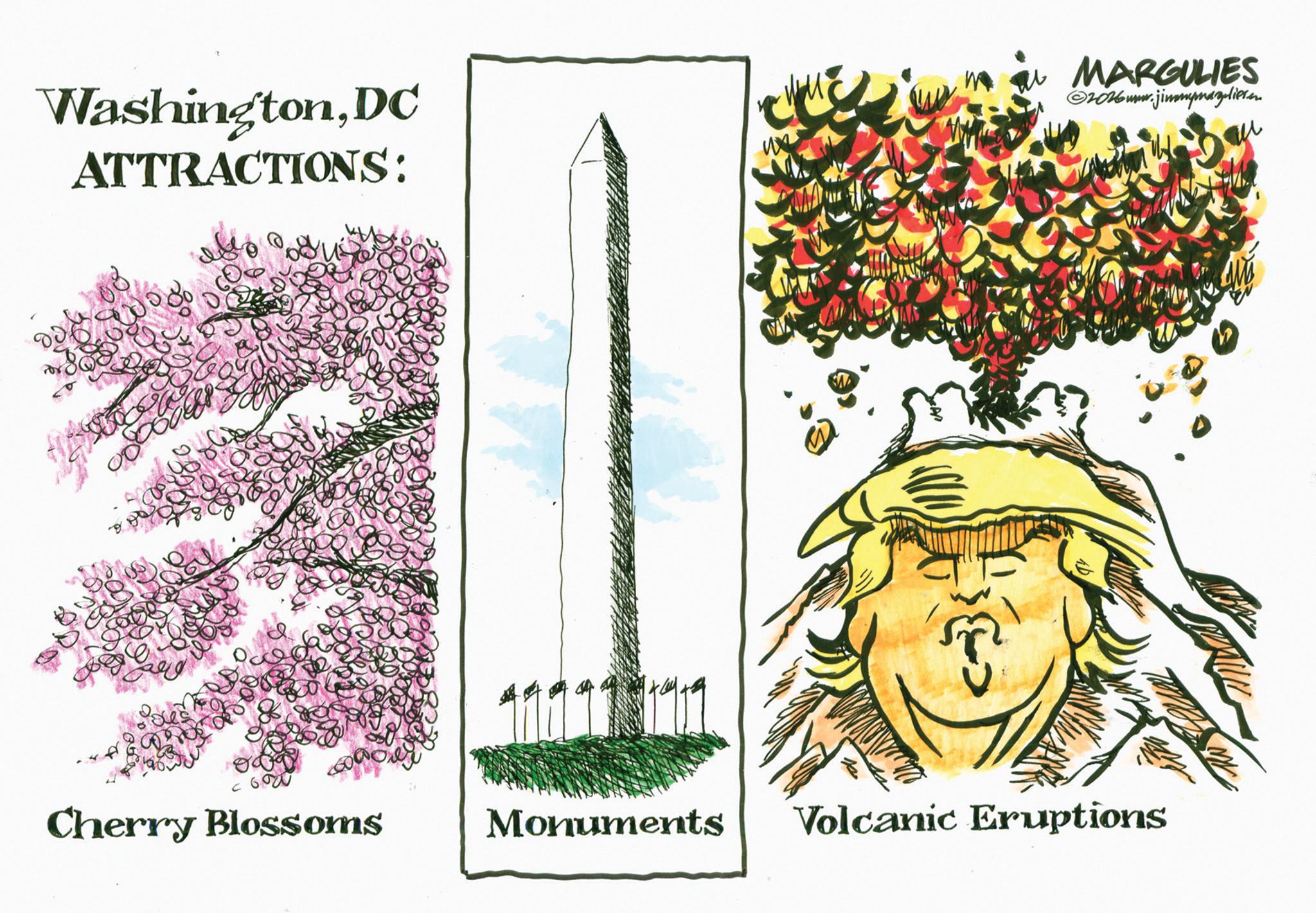Poster OCR: WashingtonDC ATTRACTIONS: MARGULIES ©2016www.jimmymaglieren Cherry Blossoms Monuments Volcanic Eruptions WashingtonDC ATTRACTIONS : MARGULIES © 2016www.jimmymaglieren Cherry Blossoms Monuments Volcanic Eruptions