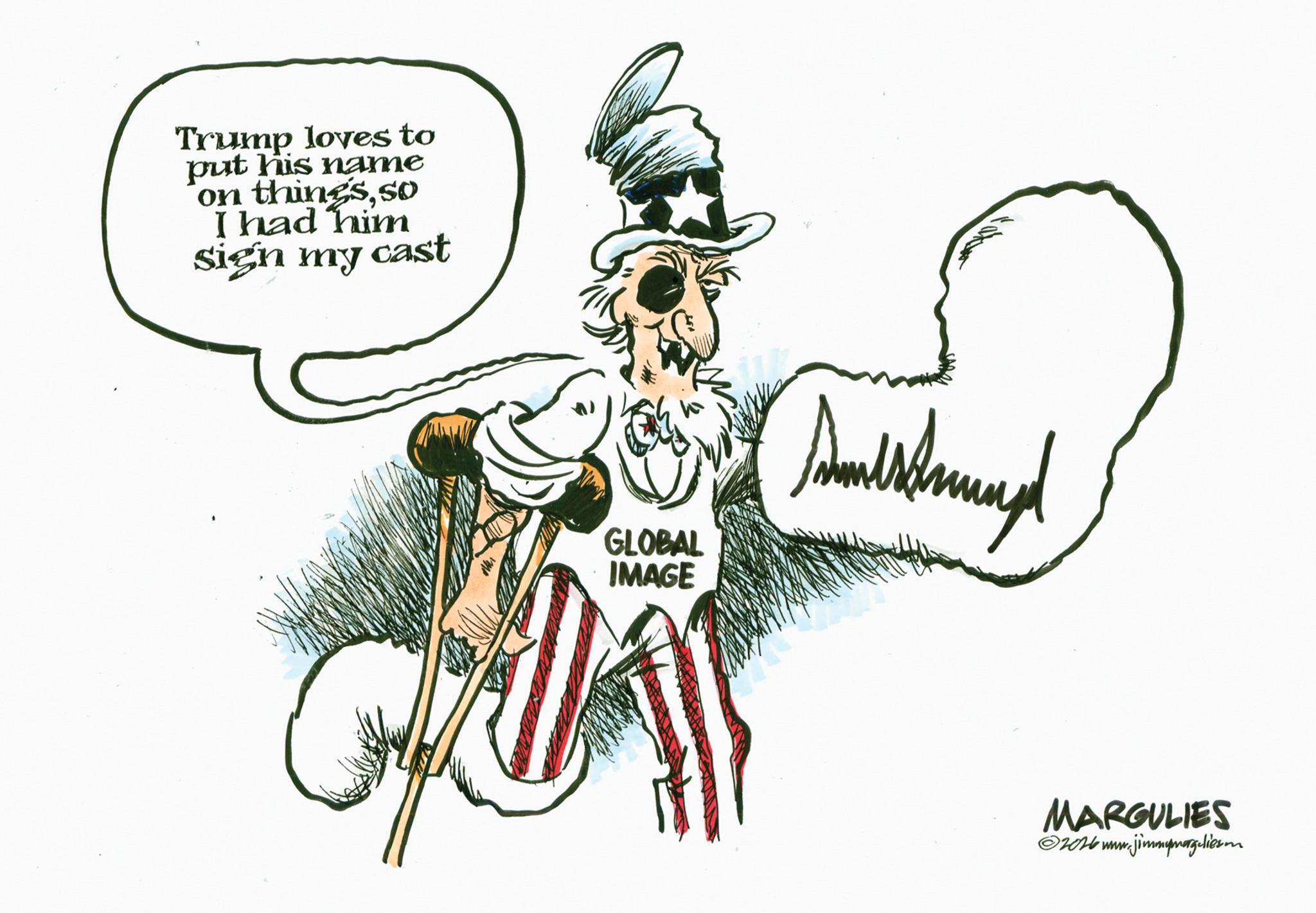 Fiction OCR: Trump loves to put his name on thingsso I had him Sign my cast GLOBAL IMAGE MARGULIES ©2016 www.jimmymarguliesm Trump loves to put his name on thingsso I had him Sign my cast GLOBAL IMAGE MARGULIES © 2016 www.jimmymarguliesm