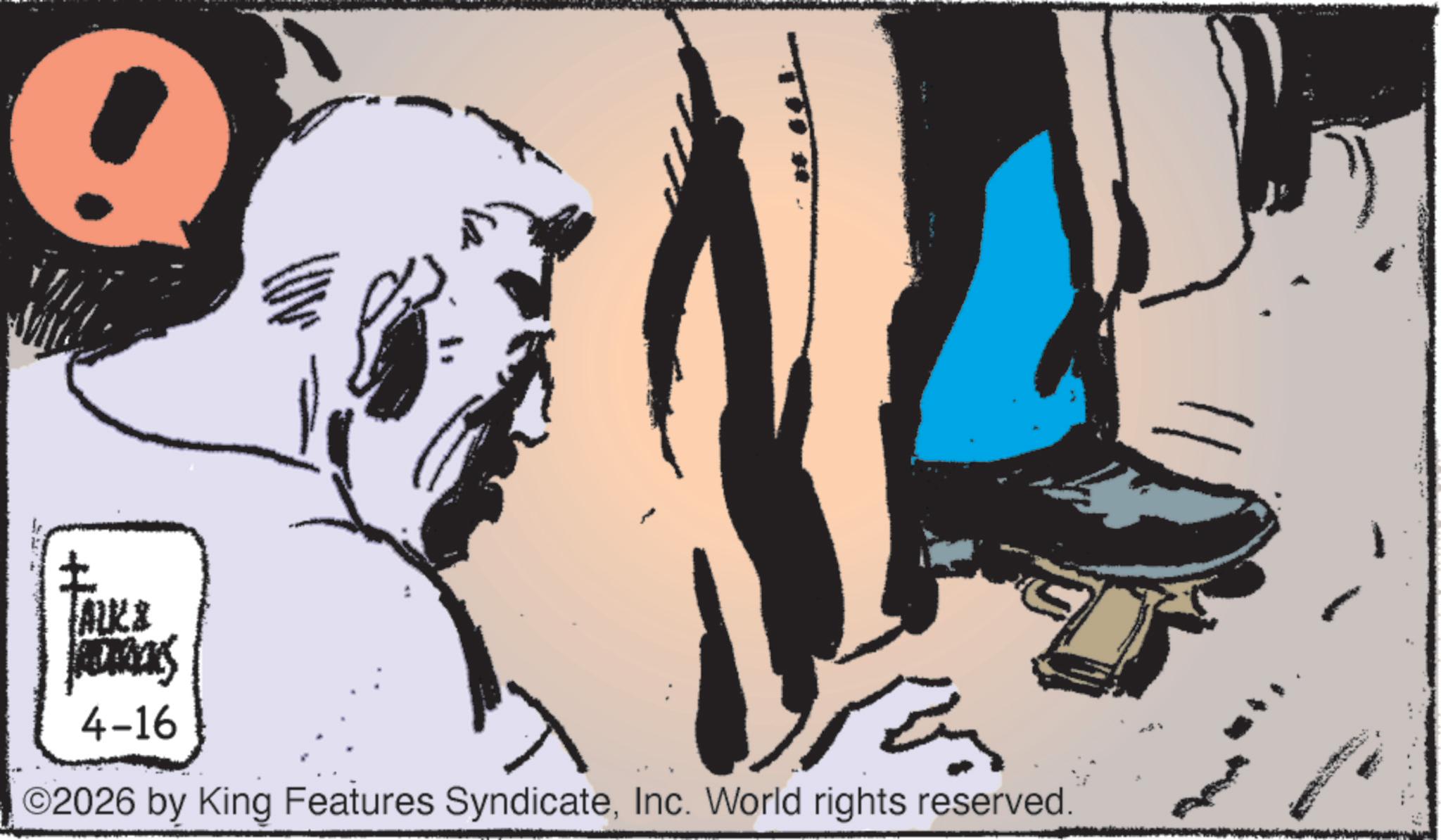 Sketch OCR: Q ALK 4-16 ©2026 by King Features SyndicateInc. World rights reserved. Q ALK 4-16 © 2026 by King Features SyndicateInc. World rights reserved .