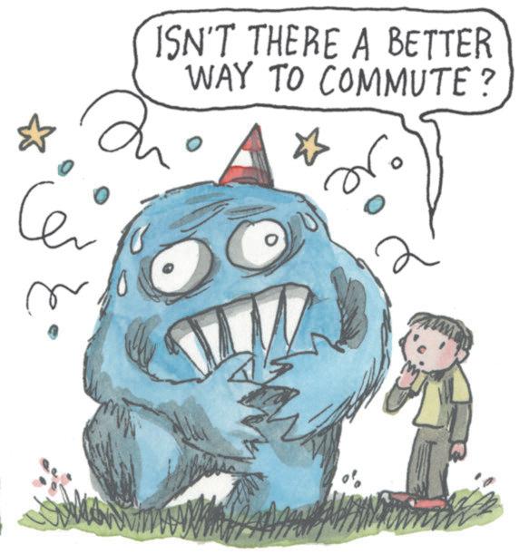 Clip art OCR: ? ??? 2 ISN'T THERE A BETTER WAY TO COMMUTE? ? E ? ??? 2 ISN'T THERE A BETTER WAY TO COMMUTE ? ? E