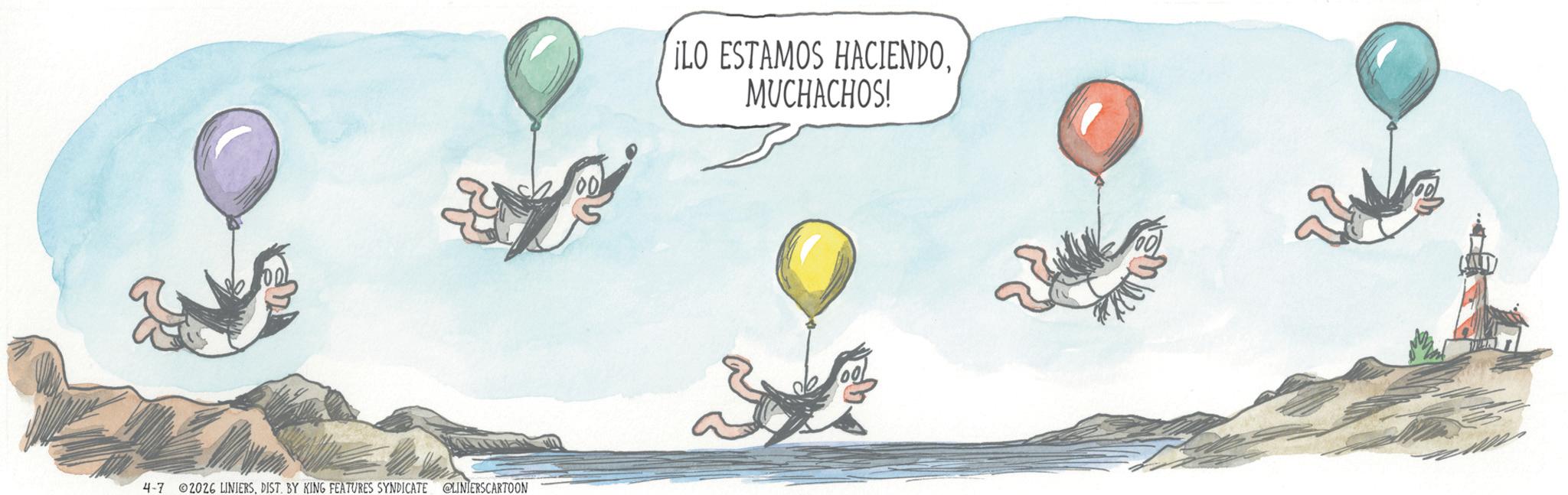 Fictional character OCR: 4-7 2026 LINIERSDIST. BY KING FEATURES SYNDICATE @LINIERSCARTOON ILO ESTAMOS HACIENDOMUCHACHOS! 4-7 2026 LINIERSDIST . BY KING FEATURES SYNDICATE @LINIERSCARTOON ILO ESTAMOS HACIENDOMUCHACHOS !