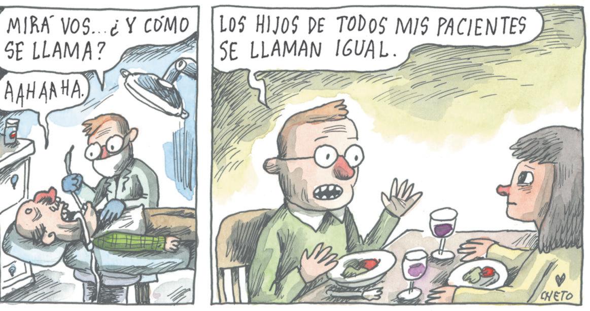 Fictional character OCR: MIRA VOS... ¿Y COMOSE LLAMA? AAHAAHA LOS HIJOS DE TODOS MIS PACIENTES SE LLAMAN IGUAL. ?? CHETO MIRA VOS ... ¿ Y COMOSE LLAMA ? AAHAAHA LOS HIJOS DE TODOS MIS PACIENTES SE LLAMAN IGUAL . ?? CHETO