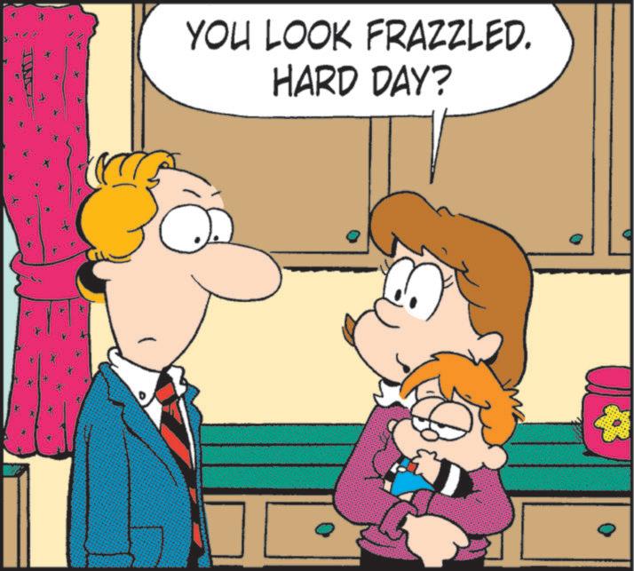Animation OCR: YOU LOOK FRAZZLED. HARD DAY? D YOU LOOK FRAZZLED . HARD DAY ? D