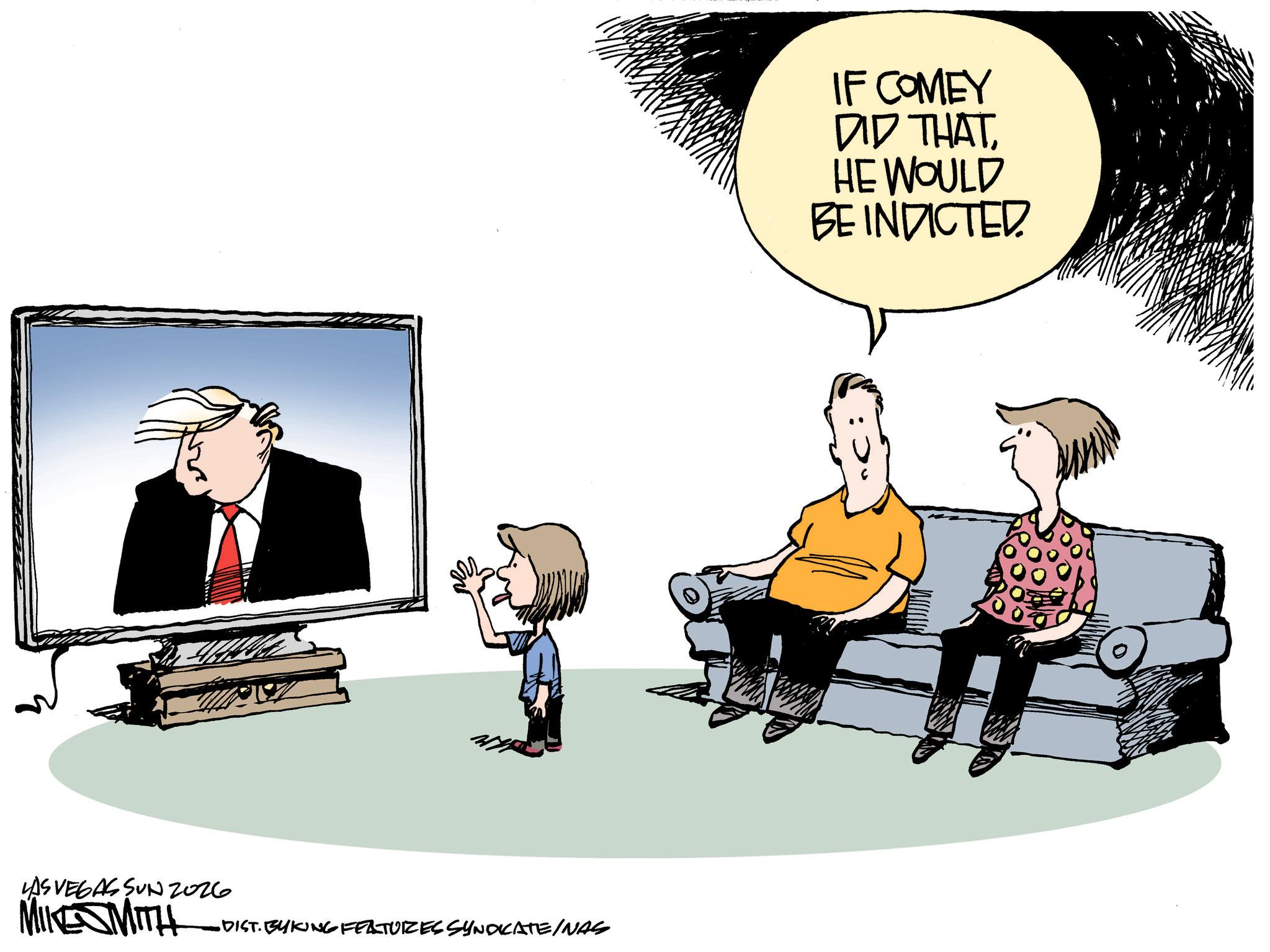 Flag OCR: LAS VEGAS SUN 2026 MIKESMITH •DIST. BYKING FEATURES SYNDICATE/NAS IF COMEY DID THATHE WOULD BE INDICTED LAS VEGAS SUN 2026 MIKESMITH • DIST . BYKING FEATURES SYNDICATE / NAS IF COMEY DID THATHE WOULD BE INDICTED