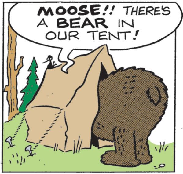 Animation OCR: MOOSE!! THERE'S A BEAR IN OUR TENT! MOOSE !! THERE'S A BEAR IN OUR TENT !