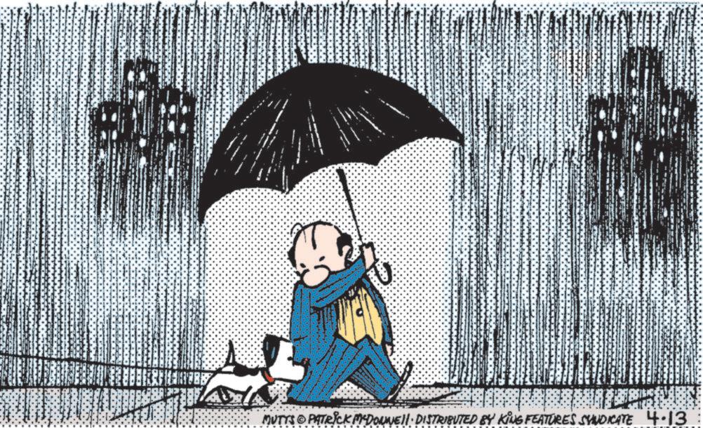 Umbrella OCR: MUTTS PATRICK MYDONNELL DISTRIBUTED BY KING FEATURES SYNDICATE 4.13 MUTTS PATRICK MYDONNELL DISTRIBUTED BY KING FEATURES SYNDICATE 4.13
