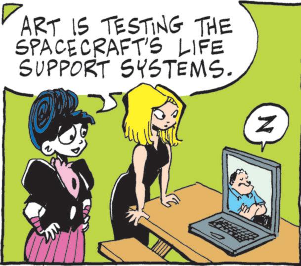 Graphics OCR: ART IS TESTING THE SPACECRAFT'S LIFE SUPPORT SYSTEMS. z ART IS TESTING THE SPACECRAFT'S LIFE SUPPORT SYSTEMS . z
