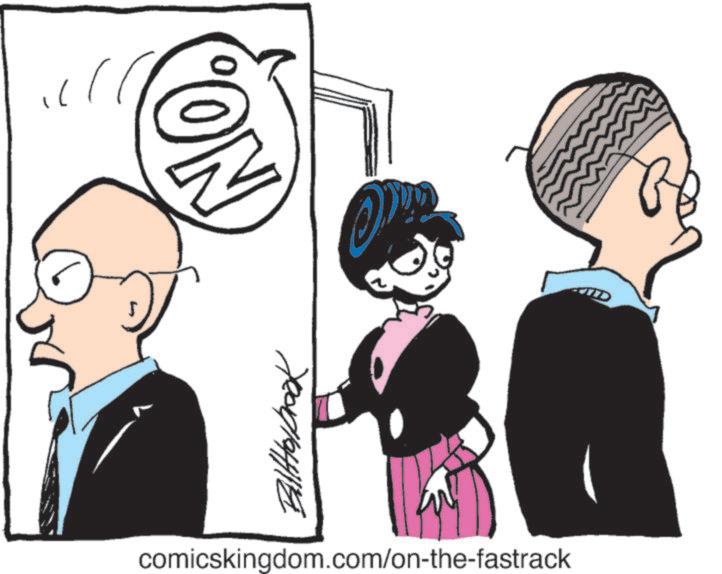 Animated cartoon OCR: comicskingdom.com/on-the-fastrack comicskingdom.com/on-the-fastrack