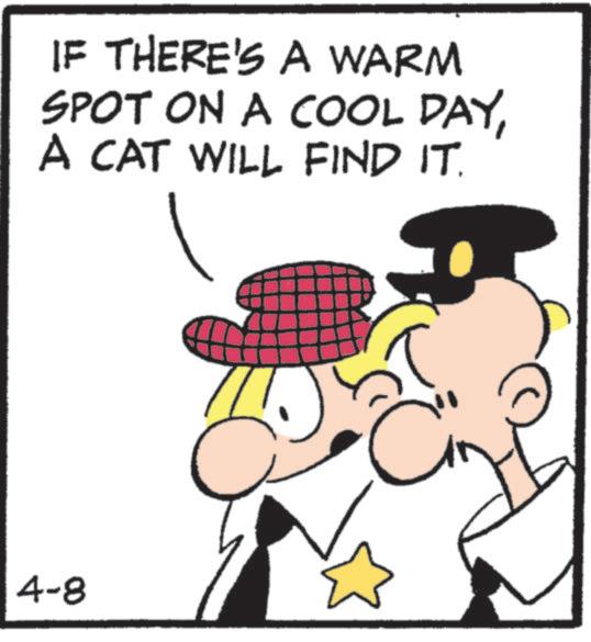 Animation OCR: IF THERE'S A WARM SPOT ON A COOL DAYA CAT WILL FIND IT. 4-8 IF THERE'S A WARM SPOT ON A COOL DAYA CAT WILL FIND IT . 4-8