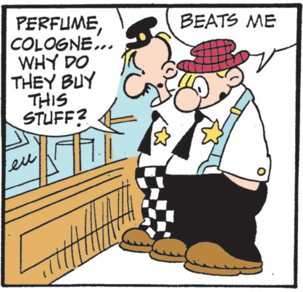 Animated cartoon OCR: PERFUMECOLOGNE... WHY DO THEY BUY THIS STUFF? eu BEATS ME PERFUMECOLOGNE ... WHY DO THEY BUY THIS STUFF ? eu BEATS ME