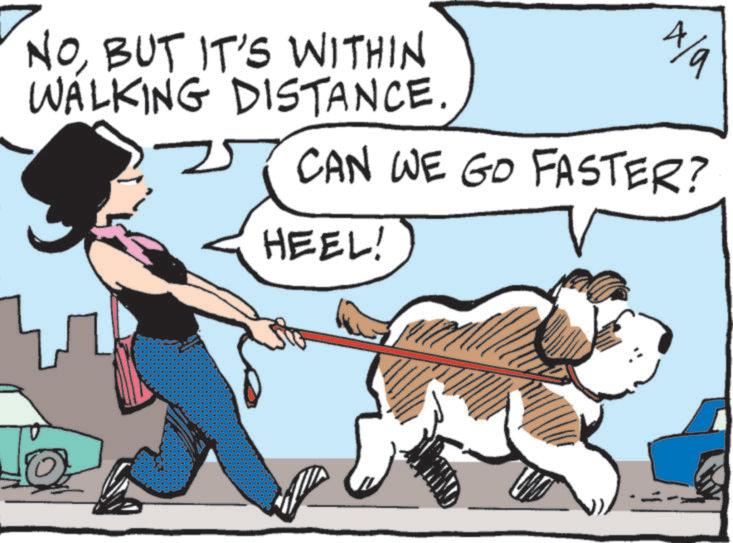 Animation OCR: NOBUT IT'S WITHIN WALKING DISTANCE. A/a CAN WE GO FASTER? HEEL! NOBUT IT'S WITHIN WALKING DISTANCE . A / a CAN WE GO FASTER ? HEEL !