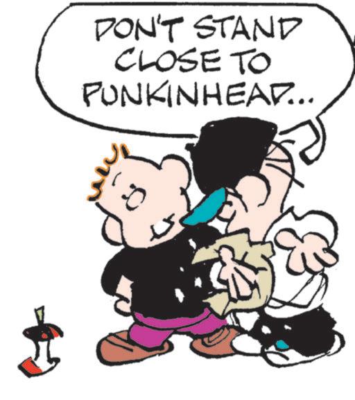 Line art OCR: DON'T STAND CLOSE TO PUNKINHEAD... DON'T STAND CLOSE TO PUNKINHEAD ...