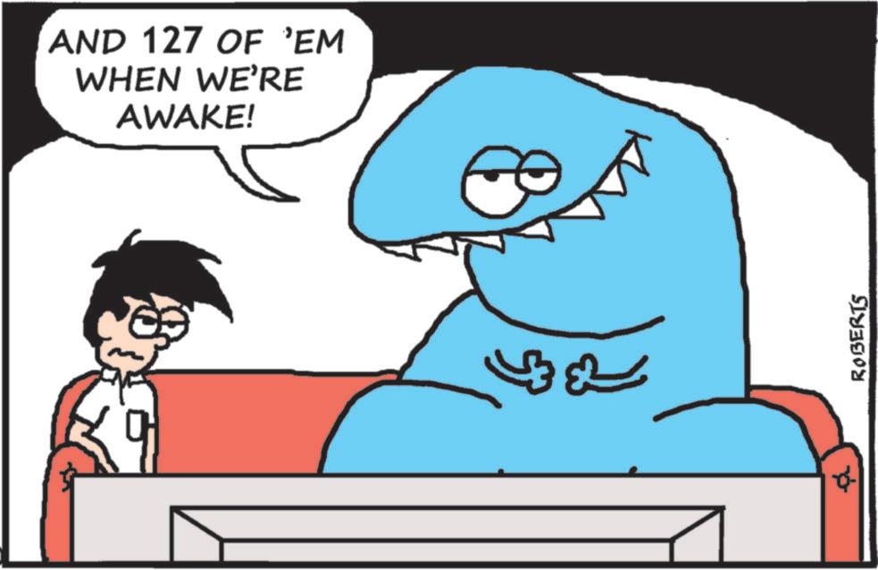 Clip art OCR: AND 127 OF 'EM WHEN WE'RE AWAKE! 32 ROBERTS AND 127 OF ' EM WHEN WE'RE AWAKE ! 32 ROBERTS
