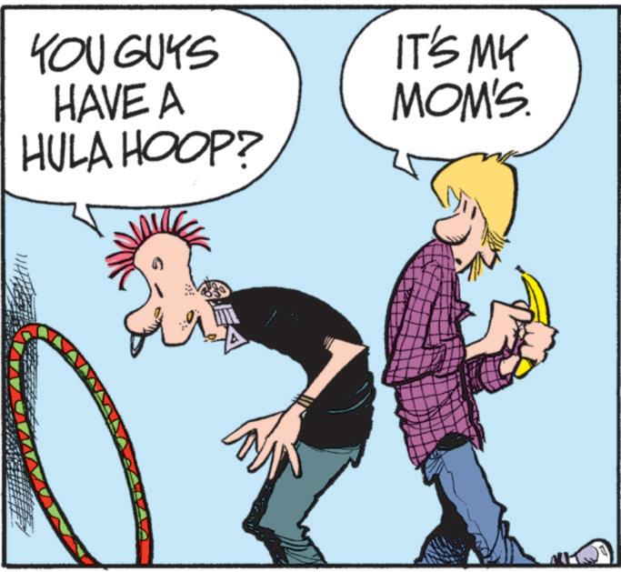 Graphics OCR: YOU GUYS HAVE A IT'S MY MOM'S. HULA HOOP? YOU GUYS HAVE A IT'S MY MOM'S . HULA HOOP ?