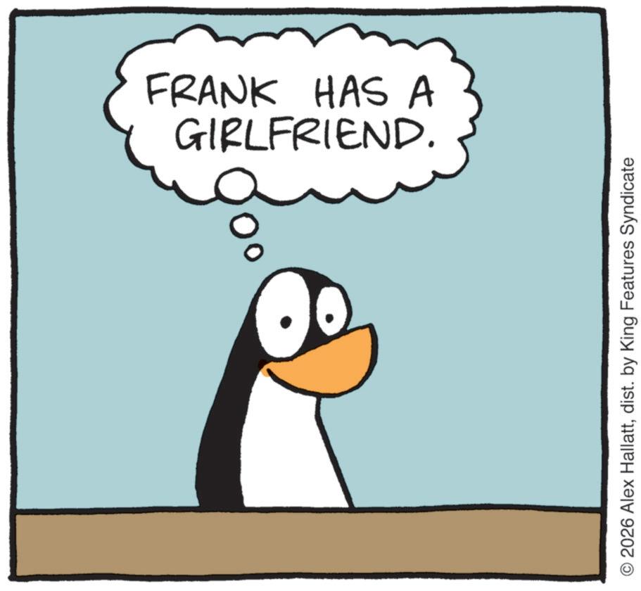 Clip art OCR: GIRLFRIEND. FRANK HAS A O2026 Alex Hallattdist. by King Features Syndicate GIRLFRIEND . FRANK HAS A O2026 Alex Hallattdist . by King Features Syndicate
