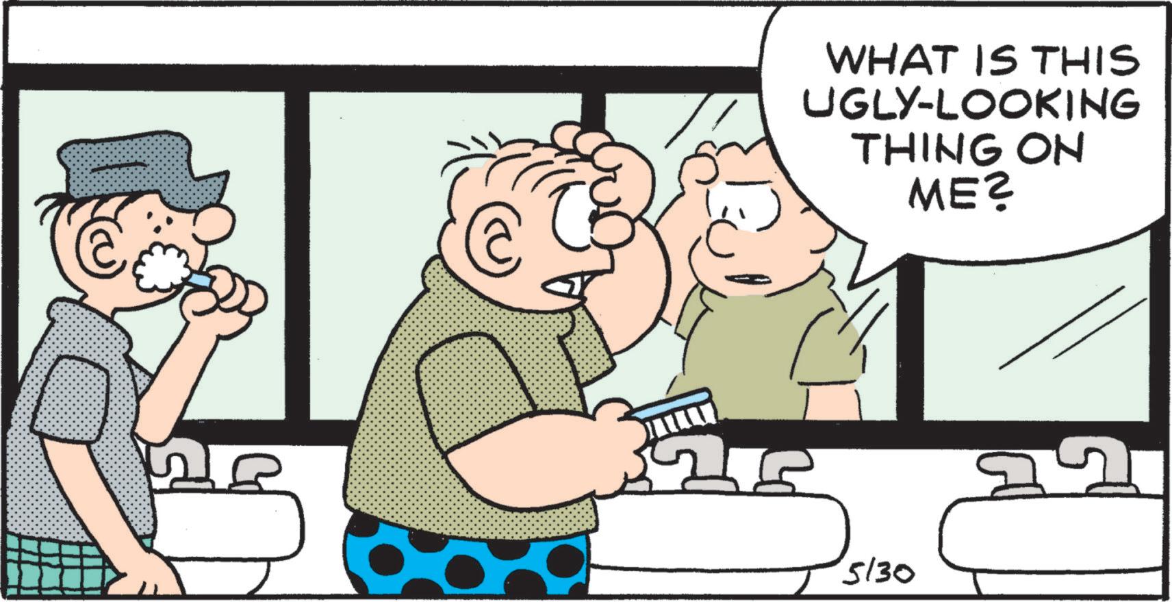 Fictional character OCR: WHAT IS THIS UGLY-LOOKING THING ON ME? 5/30 WHAT IS THIS UGLY - LOOKING THING ON ME ? 5/30