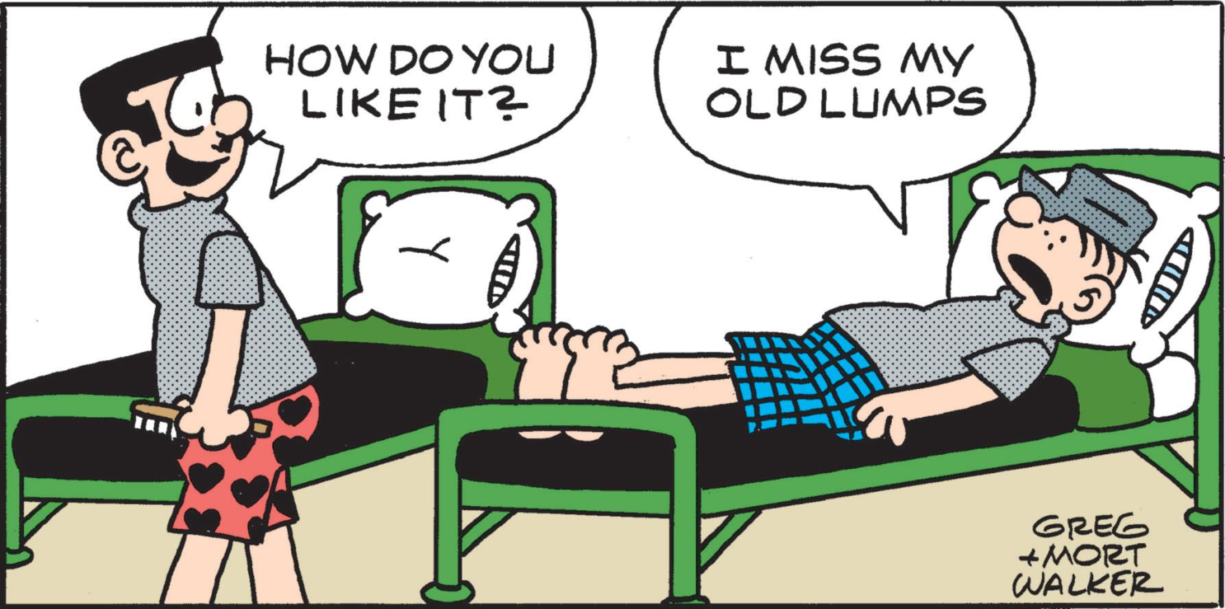 Comic book OCR: HOW DO YOU LIKE IT? I MISS MY OLD LUMPS Y GREG + MORT WALKER HOW DO YOU LIKE IT ? I MISS MY OLD LUMPS Y GREG + MORT WALKER