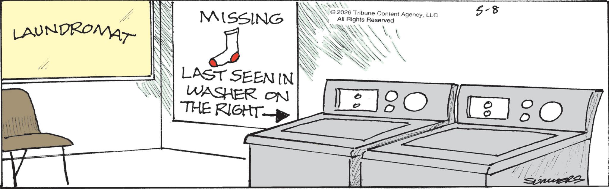 Graphics OCR: MISSING 2026 Tribune Content AgencyLLC All Rights Reserved LAUNDROMAT LAST SEEN IN WASHER ON THE RIGHT 0 0 0 J 80 5-8 Sinners MISSING 2026 Tribune Content AgencyLLC All Rights Reserved LAUNDROMAT LAST SEEN IN WASHER ON THE RIGHT 0 0 0 J 80 5-8 Sinners