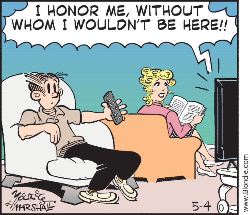 Photo caption OCR: I HONOR MEWITHOUT WHOM I WOULDN'T BE HERE!! & YOUNTS MARSHAL 5-4 www www.Blondie.com I HONOR MEWITHOUT WHOM I WOULDN'T BE HERE !! & YOUNTS MARSHAL 5-4 www www.Blondie.com