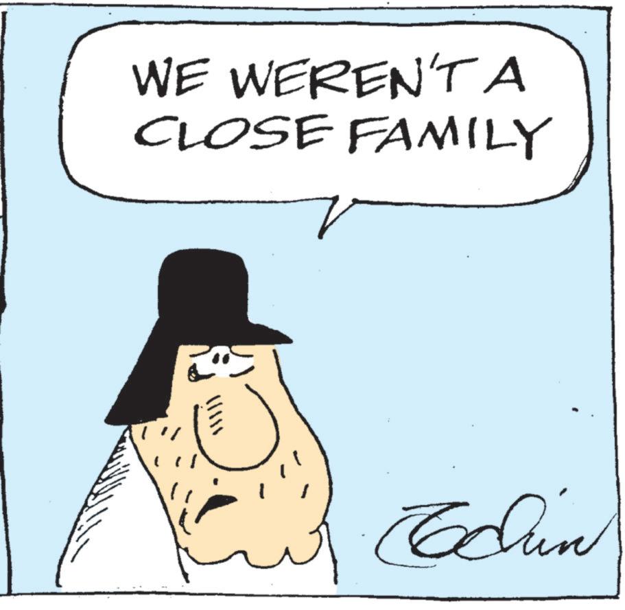 Photo caption OCR: WE WEREN'T A CLOSE FAMILY ????? WE WEREN'T A CLOSE FAMILY ?????