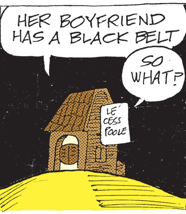Fiction OCR: HER BOYFRIEND HAS A BLACK BELT LE CESS POOLE so WHAT? HER BOYFRIEND HAS A BLACK BELT LE CESS POOLE so WHAT ?