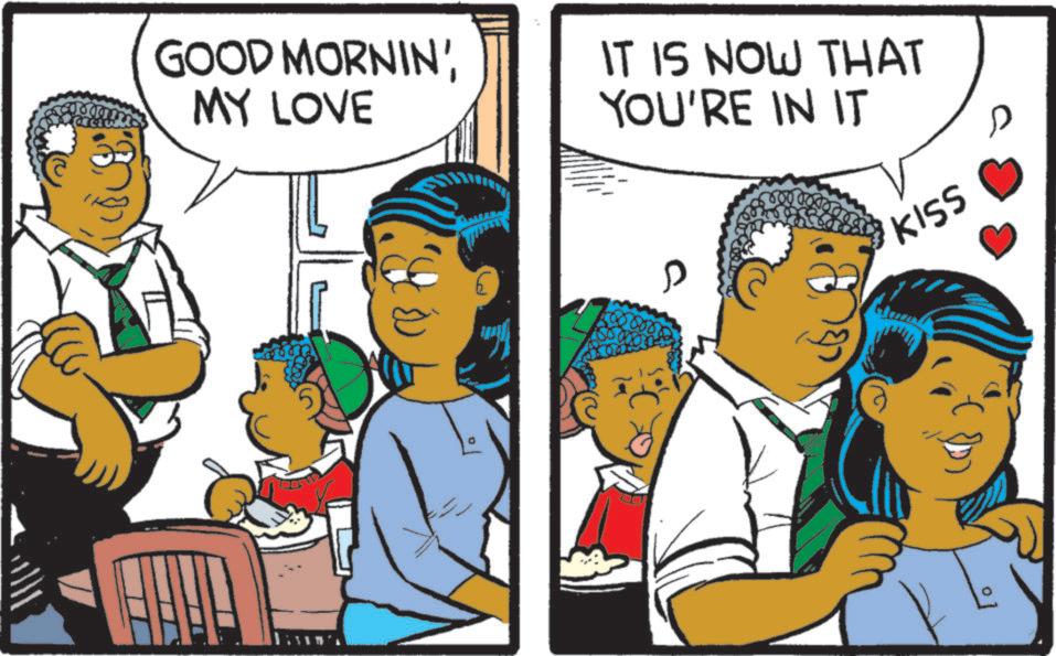 Pleased OCR: GOOD MORNIN' MY LOVE IT IS NOW THAT YOU'RE IN IT KISS GOOD MORNIN ' MY LOVE IT IS NOW THAT YOU'RE IN IT KISS
