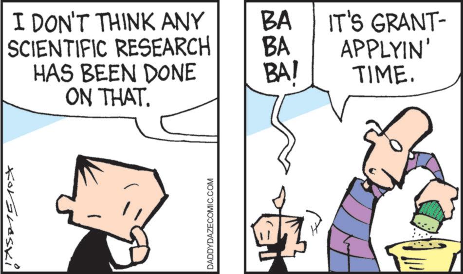 Fictional character OCR: Korgreski I DON'T THINK ANY BA SCIENTIFIC RESEARCH BA HAS BEEN DONE BA! ON THAT. DADDYDAZECOMIC.COM IT'S GRANT- APPLYIN' TIME. Korgreski I DON'T THINK ANY BA SCIENTIFIC RESEARCH BA HAS BEEN DONE BA ! ON THAT . DADDYDAZECOMIC.COM IT'S GRANT- APPLYIN ' TIME .