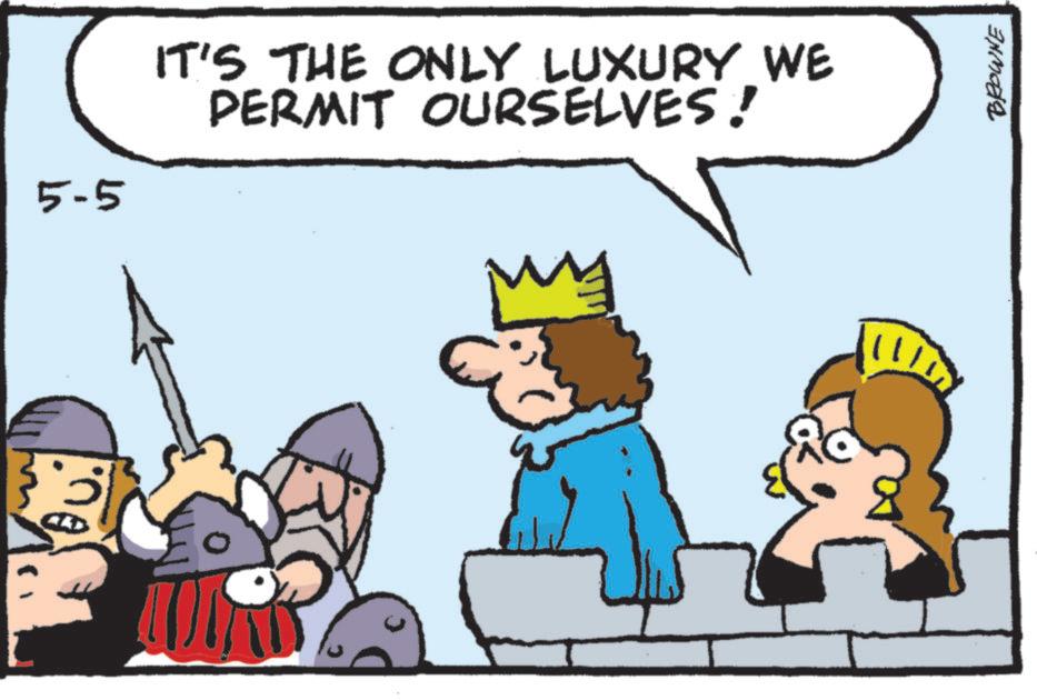 Graphics OCR: 5-5 IT'S THE ONLY LUXURY WE PERMIT OURSELVES! BROWNE 5-5 IT'S THE ONLY LUXURY WE PERMIT OURSELVES ! BROWNE