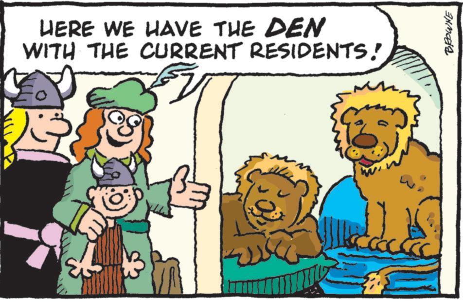 Fictional character OCR: HERE WE HAVE THE DEN WITH THE CURRENT RESIDENTS! BROWNE HERE WE HAVE THE DEN WITH THE CURRENT RESIDENTS ! BROWNE