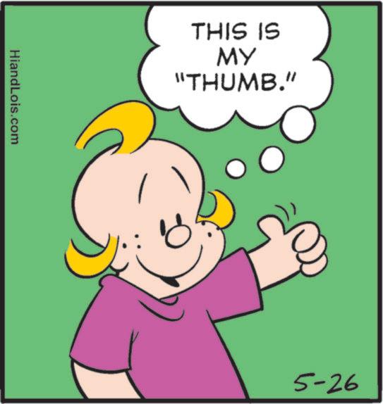 Fiction OCR: HiandLois.com THIS IS MY "THUMB." 5-26 HiandLois.com THIS IS MY " THUMB . " 5-26