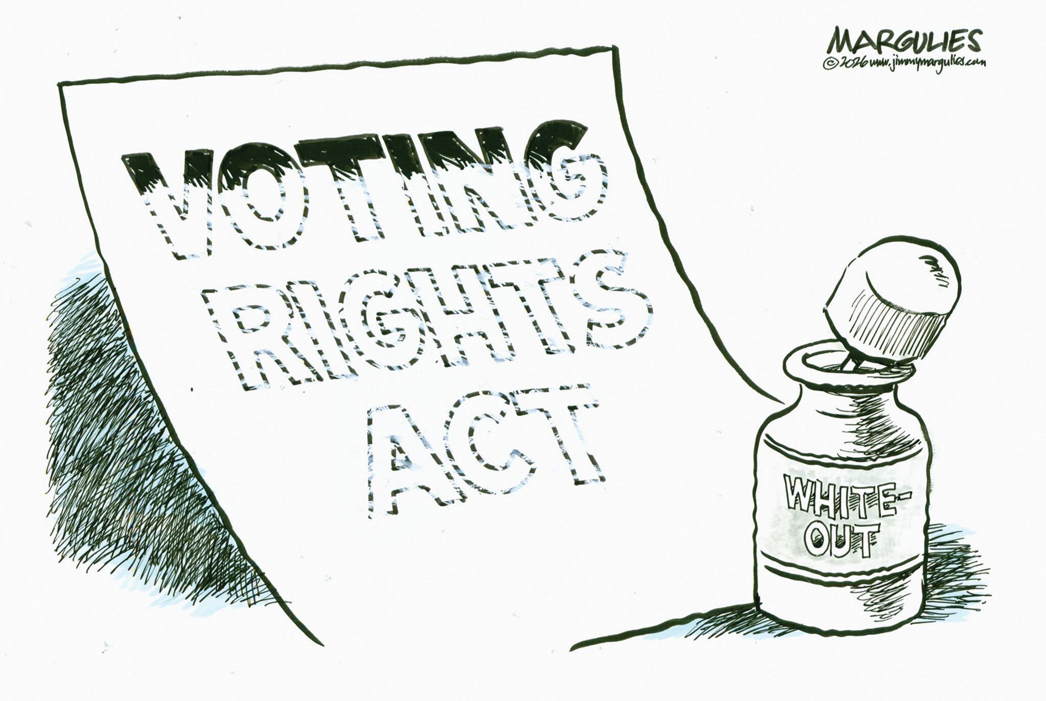 Ink OCR: VOTING RIGHT'S ACT MARGULIES ©2026www.jimmymargulies.com WHITE- OUT VOTING RIGHT'S ACT MARGULIES © 2026www.jimmymargulies.com WHITE- OUT