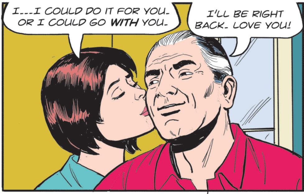 Pleased OCR: I...I COULD DO IT FOR YOU. OR I COULD GO WITH YOU. I'LL BE RIGHT BACK. LOVE YOU! I ... I COULD DO IT FOR YOU . OR I COULD GO WITH YOU . I'LL BE RIGHT BACK . LOVE YOU !