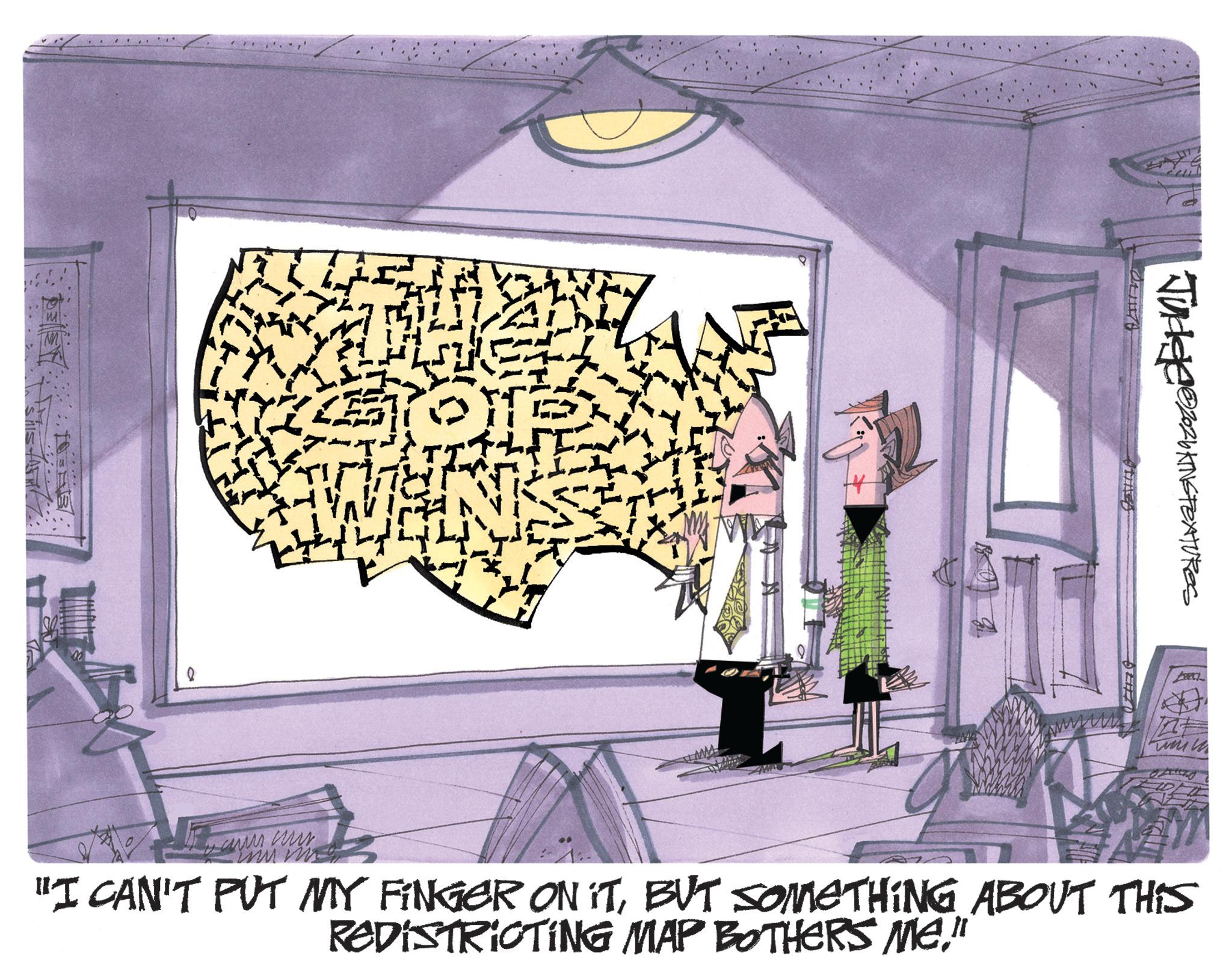 Graphic design OCR: Jucke@20ZUKINSTextures "I CAN'T PUT MY FINGER ON ITBUT SOMETHING ABOUT THIS REDISTRICTING MAP BOTHERS ME." Jucke @ 20ZUKINSTextures " I CAN'T PUT MY FINGER ON ITBUT SOMETHING ABOUT THIS REDISTRICTING MAP BOTHERS ME . "