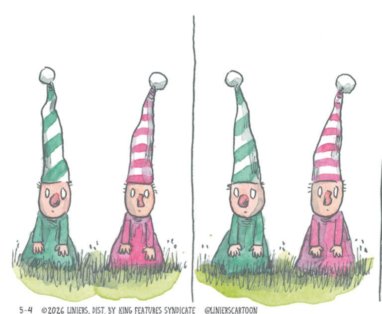 Animation OCR: 5-4 2026 LINIERSDIST. BY KING FEATURES SYNDICATE @LINIERSCARTOON 5-4 2026 LINIERSDIST . BY KING FEATURES SYNDICATE @LINIERSCARTOON