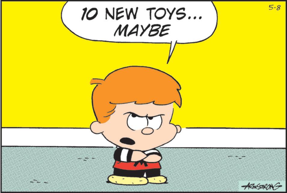 Graphics OCR: 10 NEW TOYS... MAYBE 5-8 ARMSTRONG 10 NEW TOYS ... MAYBE 5-8 ARMSTRONG