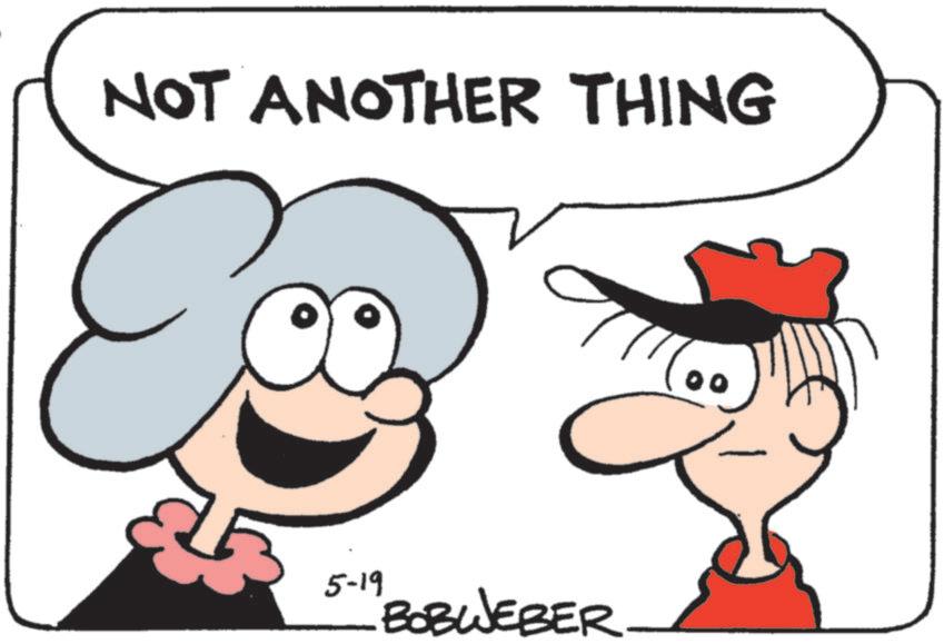 Fictional character OCR: NOT ANOTHER THING 5-19 BOBWEBER 6. NOT ANOTHER THING 5-19 BOBWEBER 6 .