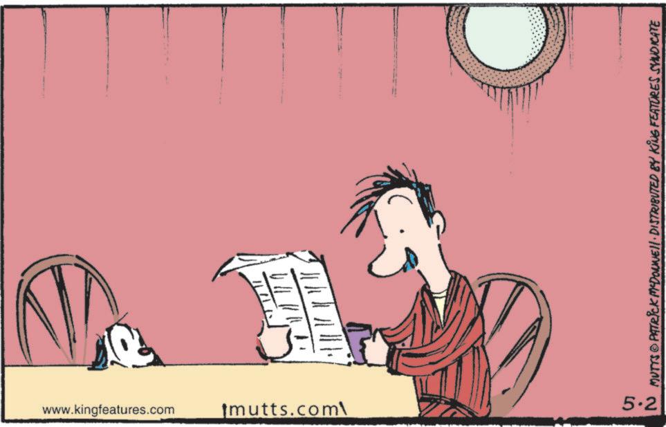 Animated cartoon OCR: www.kingfeatures.com mutts.com5.2 MUTTS © PATRICK MYDONNE!! · DISTRIBUTED BY KING FEATURES SYNDICATE www.kingfeatures.com mutts.com 5.2 MUTTS © PATRICK MYDONNE !! · DISTRIBUTED BY KING FEATURES SYNDICATE