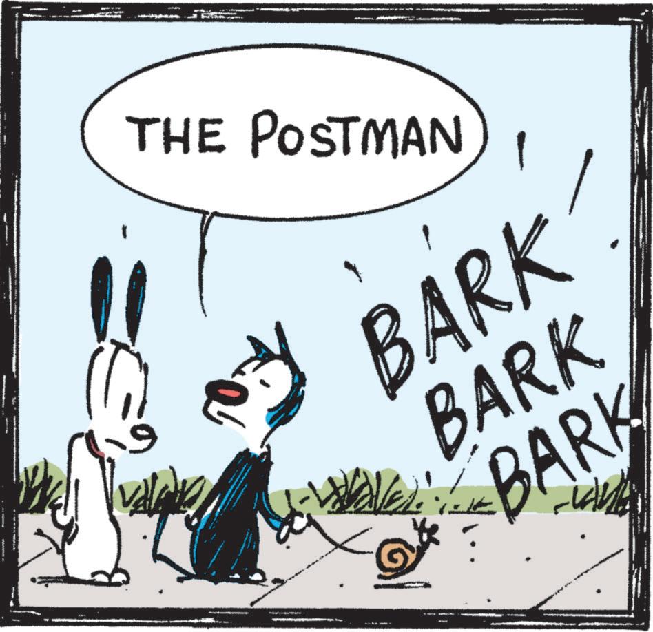 Comics OCR: ?. THE POSTMAN BARK BARK BARK ??? ? . THE POSTMAN BARK BARK BARK ???